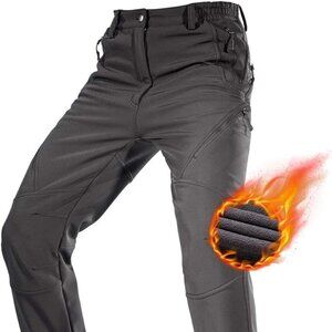 Free Soldier Men's Fleece Lined Outdoor Cargo Hiking Pants Water Repellent
